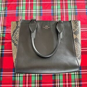 Coach Black and Tan Tote Bag